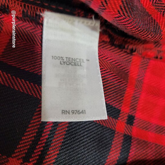 J  Jill Plaid Shirt Dress XLP Preppy Minimalist Country Girl Boho Western Boho - Picture 7 of 14